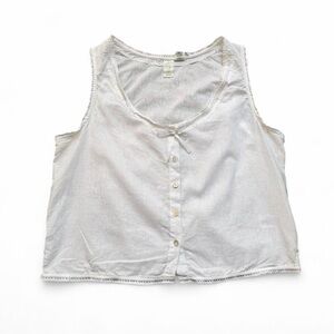 Women's White Linen Top
